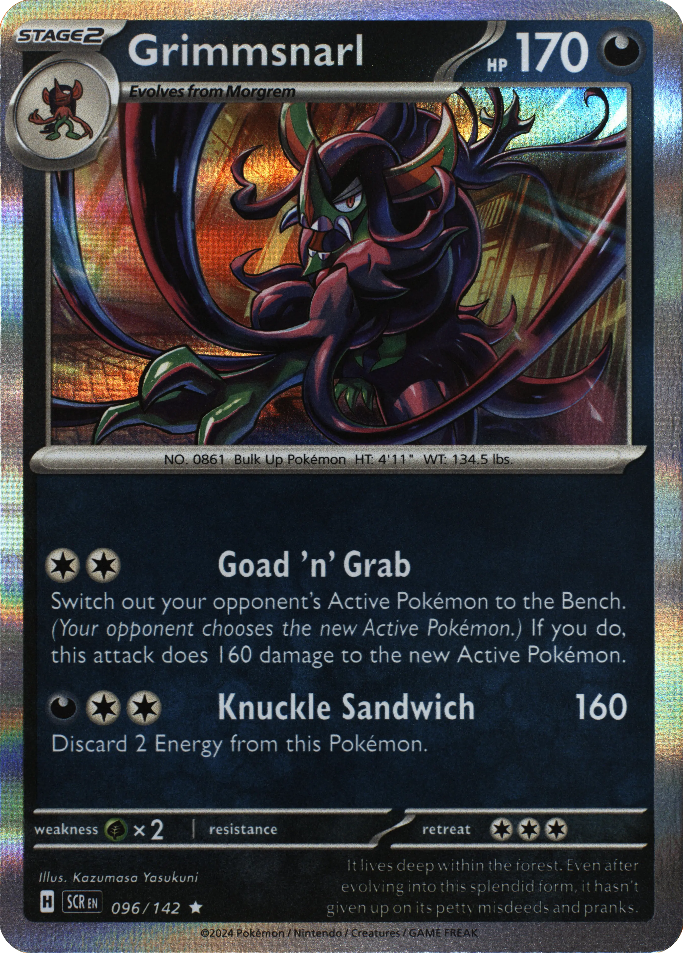 Grimmsnarl Non-holo #96 — Stellar Crown | Pokemon Card Authenticator